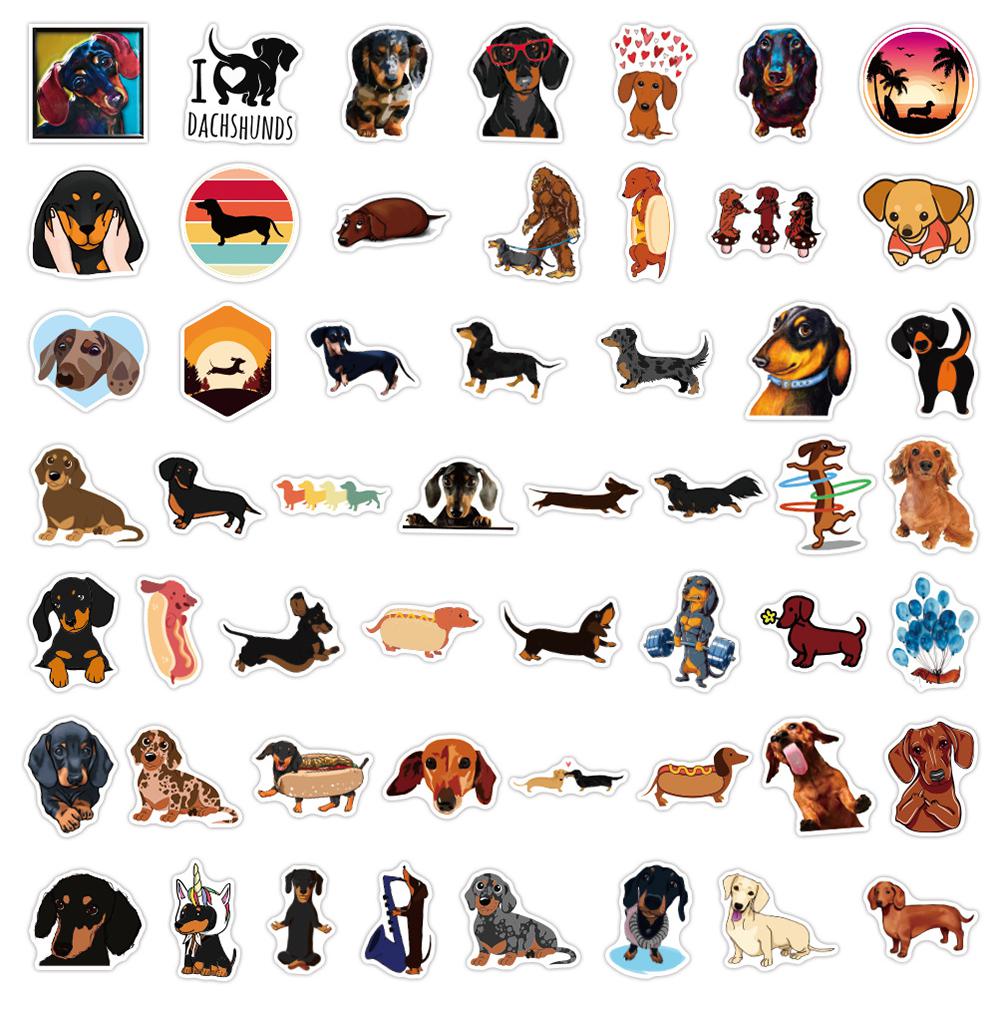 Sausage Dog Sticker Pack 10-50 pieces