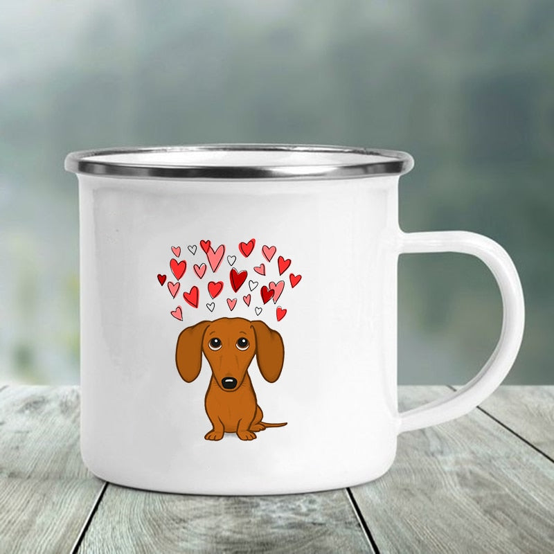 Dachshund Enamel Mug