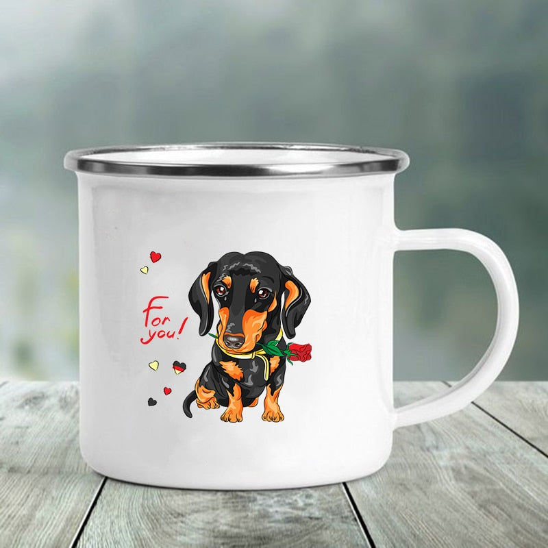 Dachshund Enamel Mug