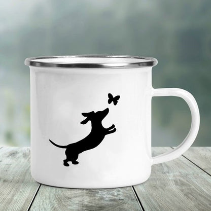 Dachshund Enamel Mug