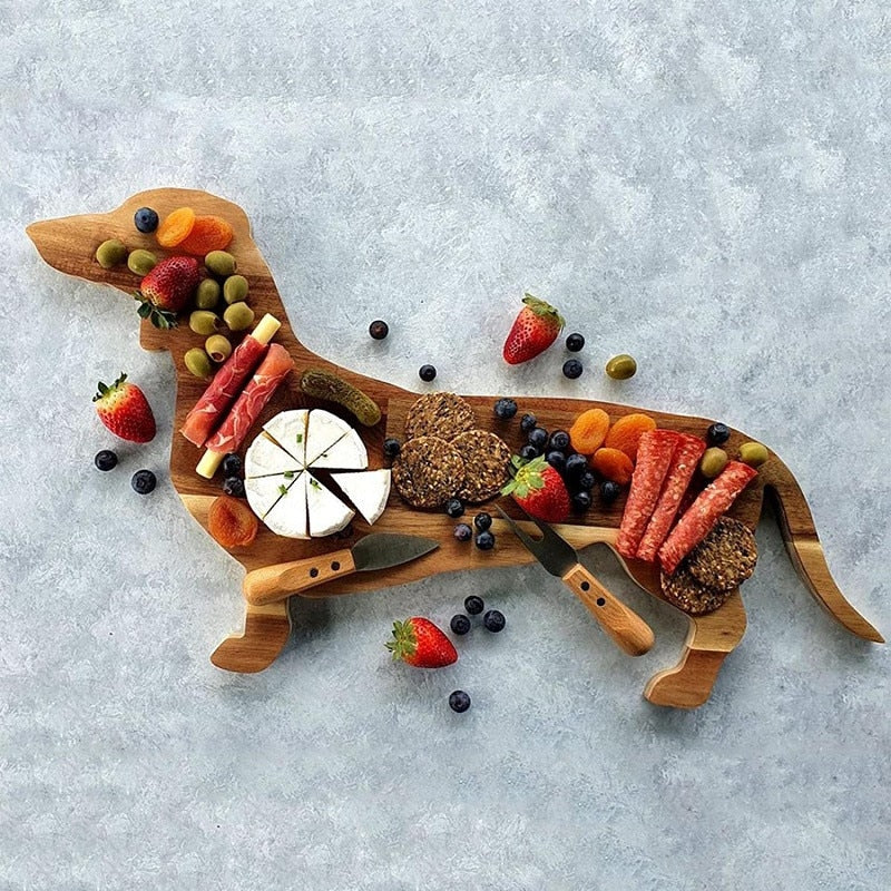 Dachshund Wood Serving Board