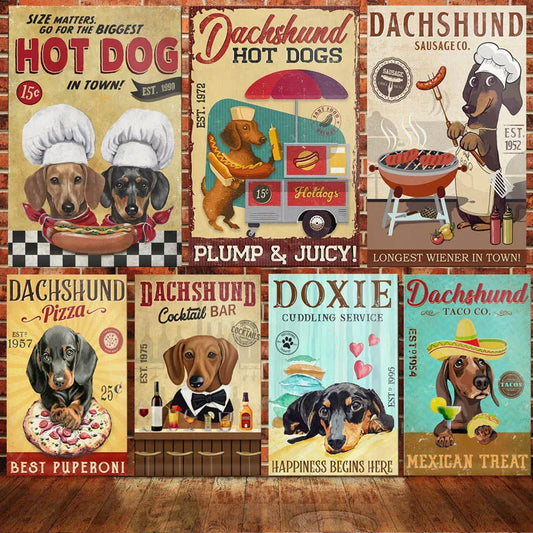 Dachshund Vintage Tin Signs