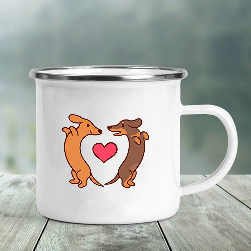 Dachshund Enamel Mug