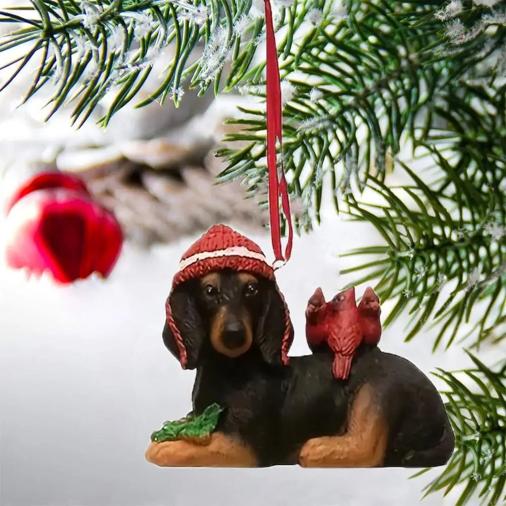 Acrylic Dachshund Tree Decorations