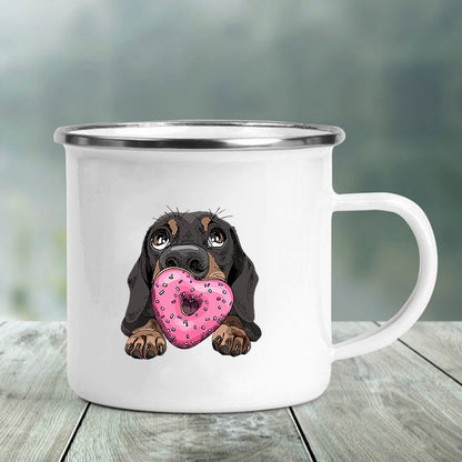 Dachshund Enamel Mug