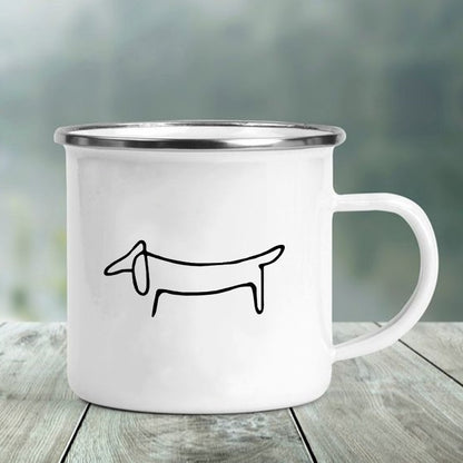 Dachshund Enamel Mug