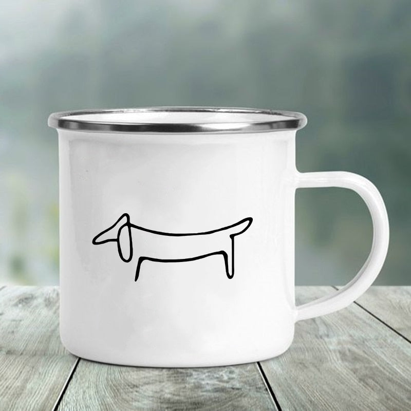 Dachshund Enamel Mug