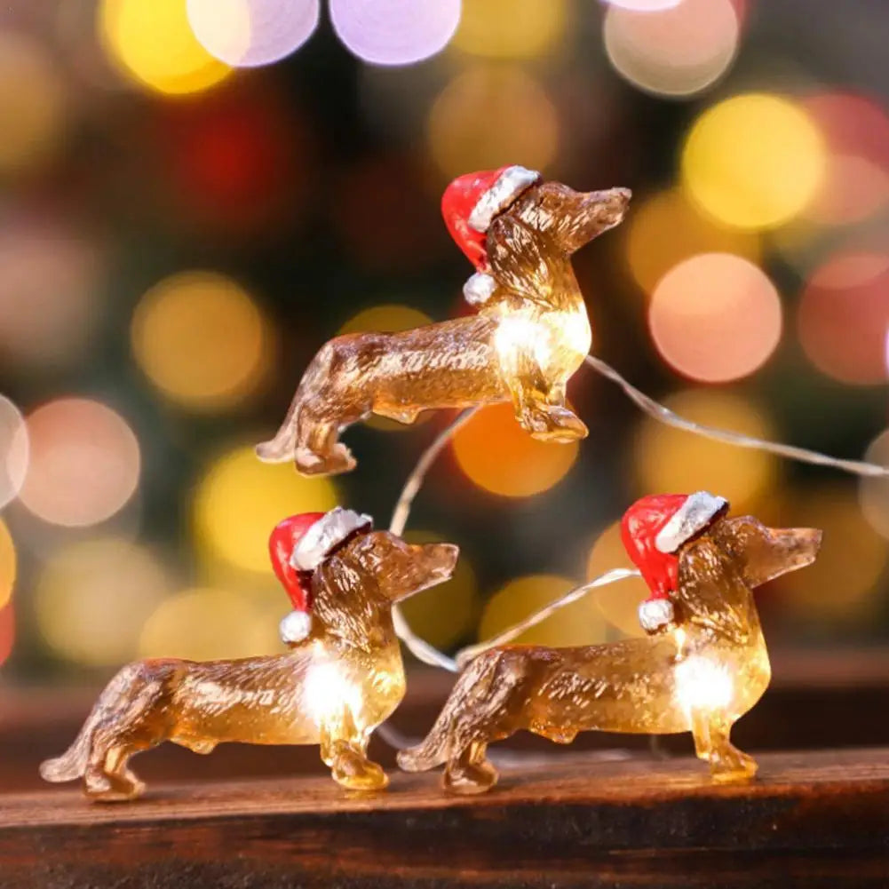 Dachshund Christmas String Lights