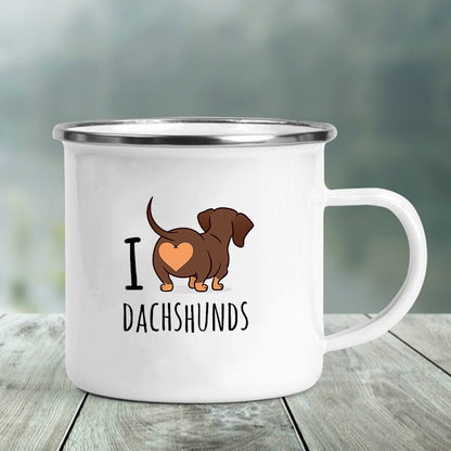 Dachshund Enamel Mug