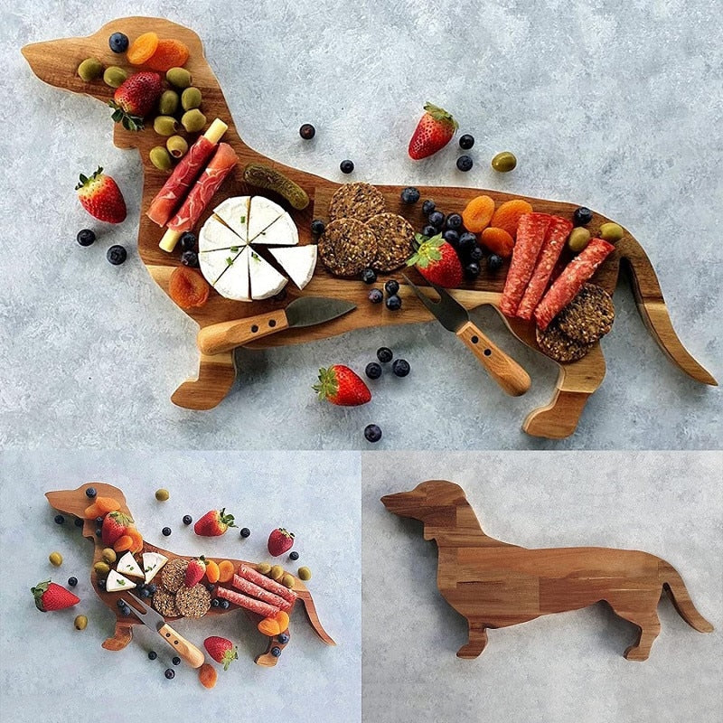 Dachshund Wood Serving Board