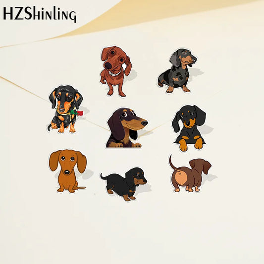 Dachshund Acrylic Lapel Pin