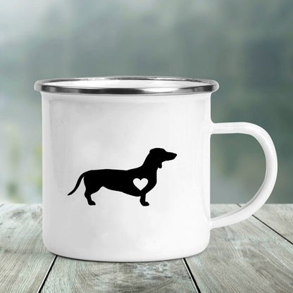 Dachshund Enamel Mug