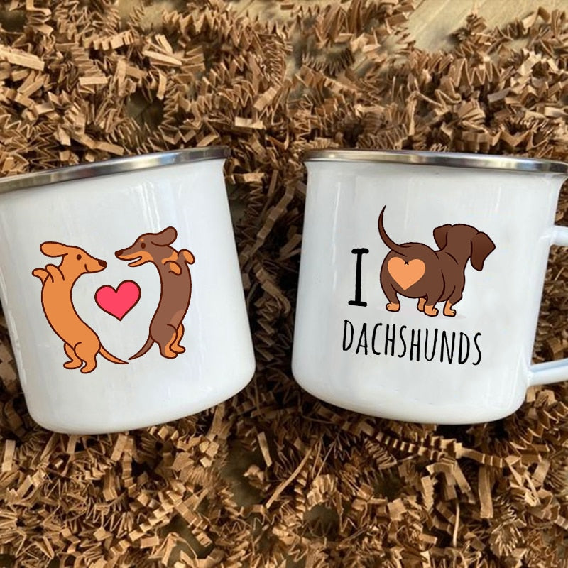 Dachshund Enamel Mug